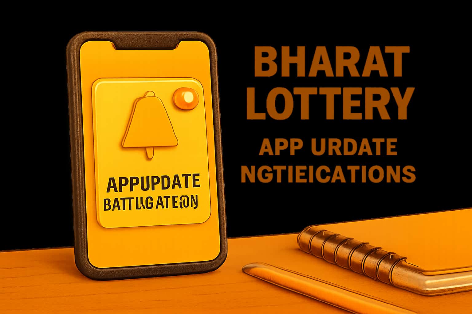 An informative visual representing Bharat Lottery app update notifications in a clear and professional manner.