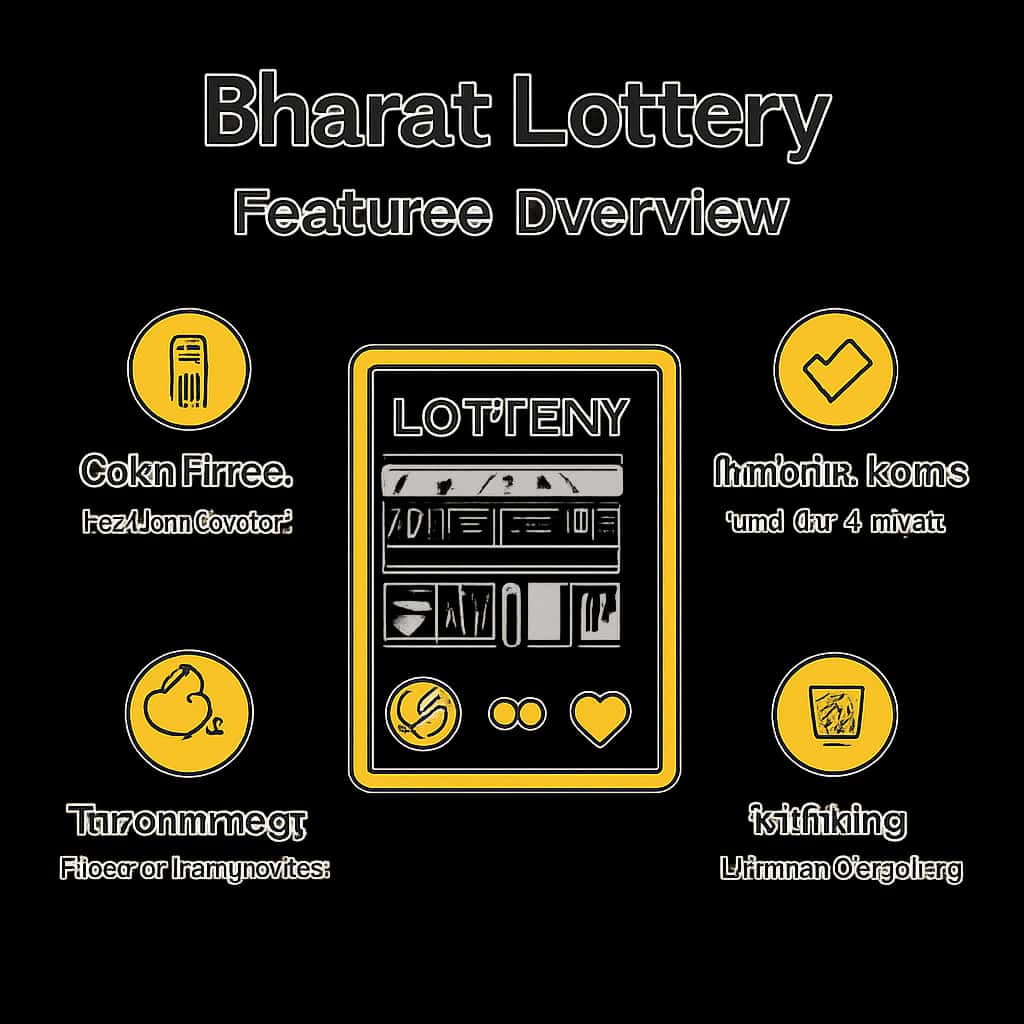 An educational illustration related to the features of the Bharat Lottery.