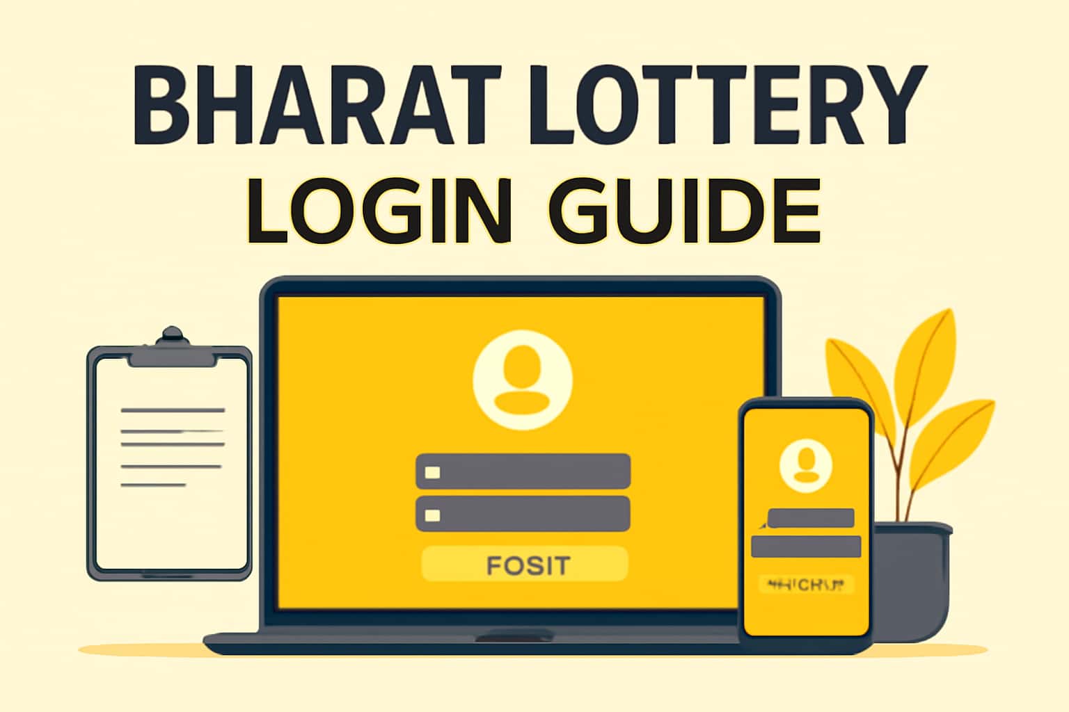 Informational scene highlighting the Bharat Lottery Login Guide.