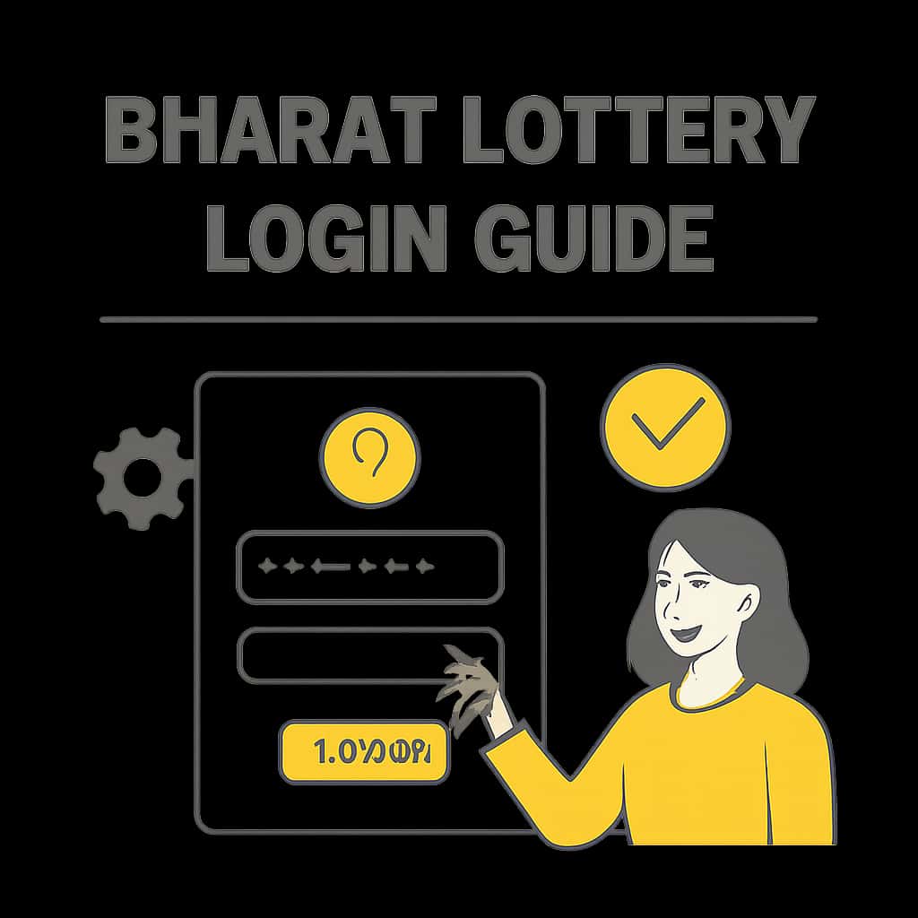 Diagram illustrating the process of logging into Bharat Lottery.