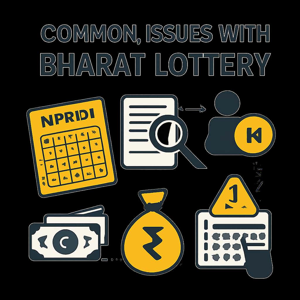 An illustration explaining common issues with Bharat Lottery.