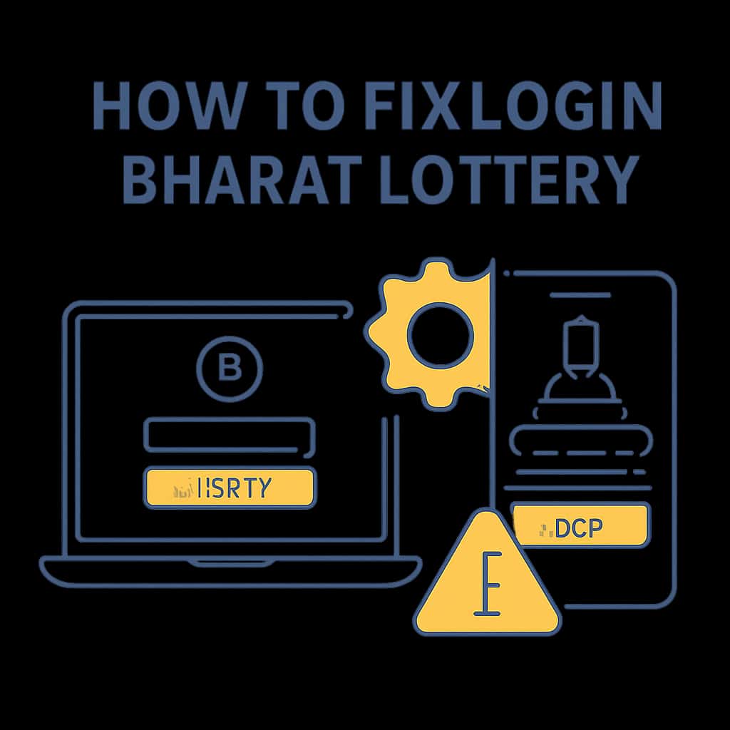 An educational diagram illustrating common login issues in Bharat Lottery.