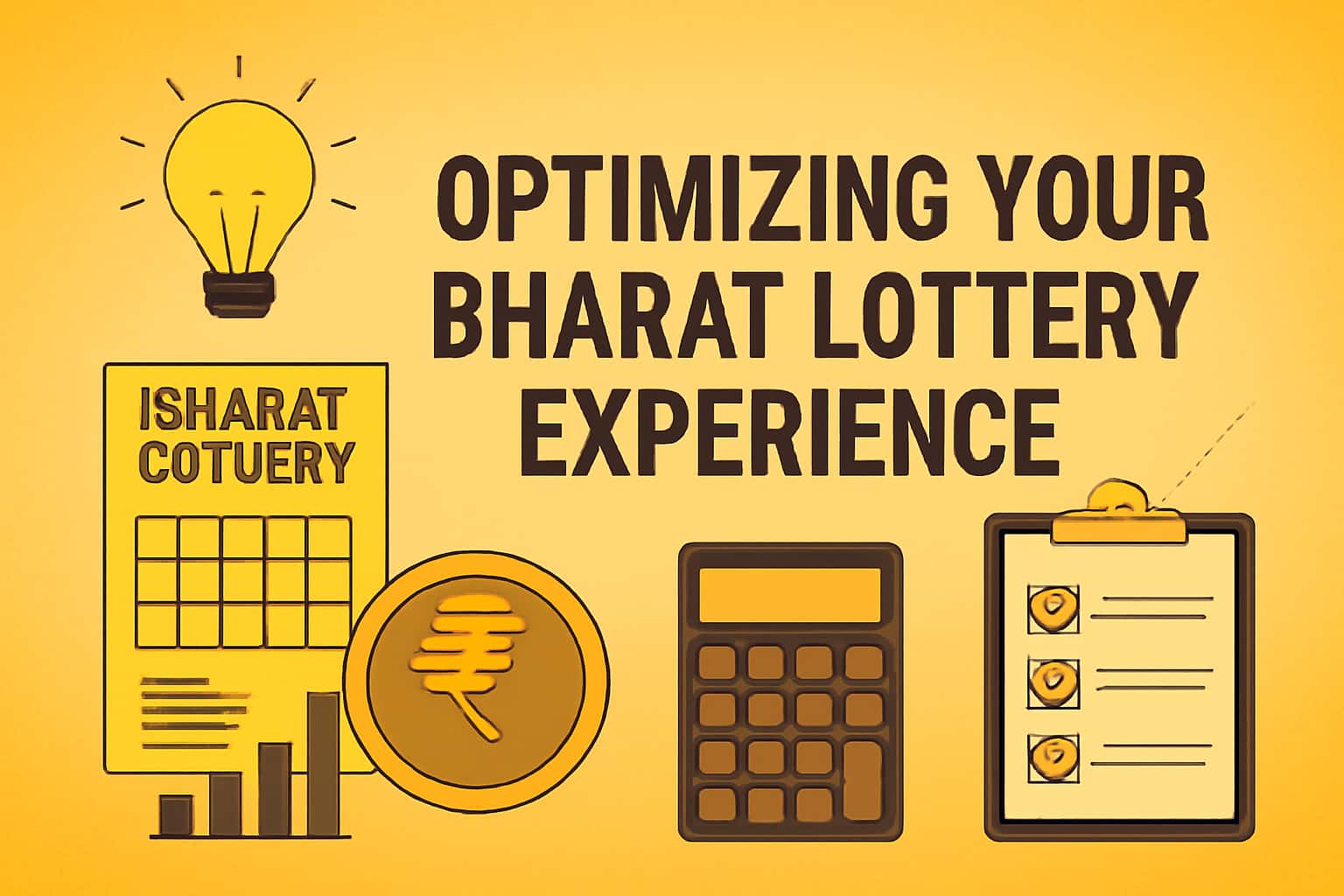 An informational graphic about optimizing the Bharat Lottery experience, prominently featuring the text 'Bharat Lottery'.