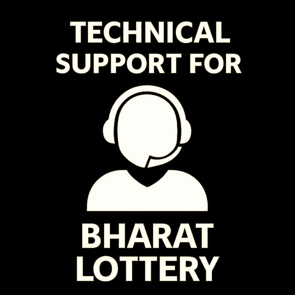 A simple badge symbolizing technical support for Bharat Lottery.
