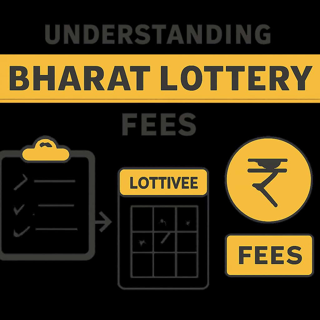 An educational diagram about Bharat Lottery fees.